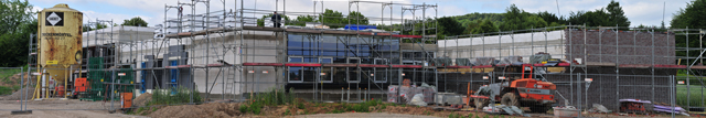 Seitenansicht des Neubaus, Bild von 13.06.2009