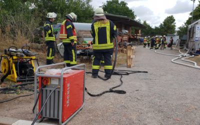 Einsatzübung – Verpuffung in Zimmerei