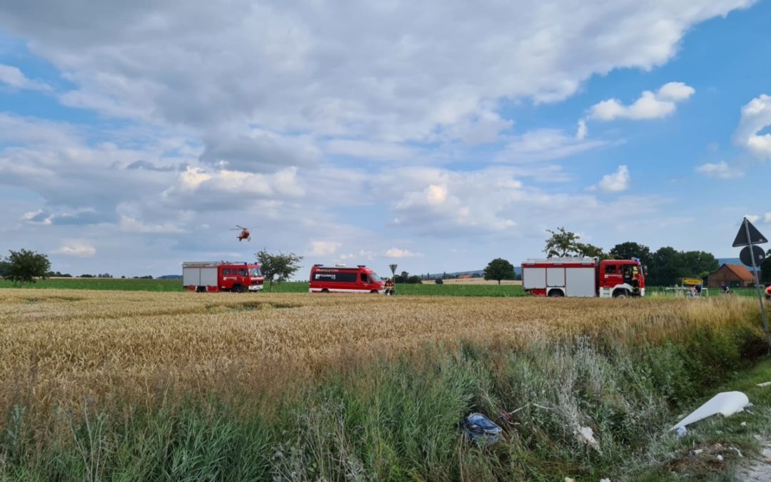 Verkehrsunfall – eingeklemmte Person