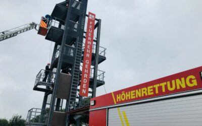 Spezialtraining am Feuerwehrturm