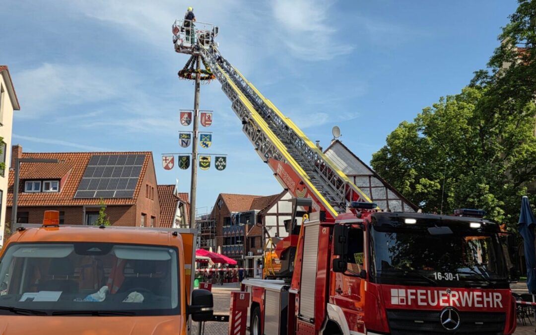 Hilfeleistung – beschädigten Maibaum demontieren